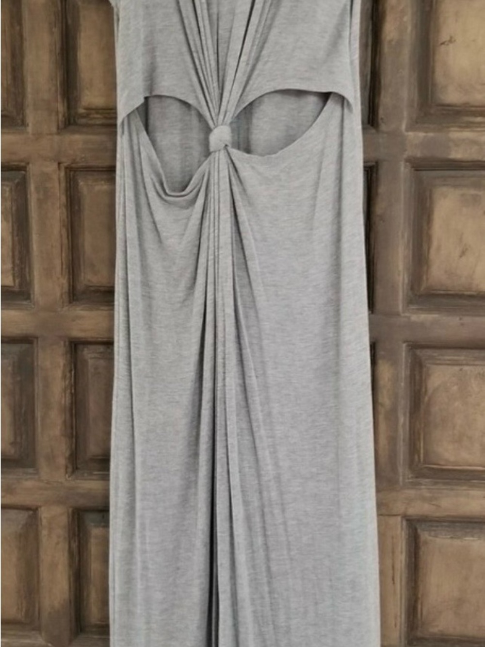 Heart Hips Grey Knot-Front Maxi Dress